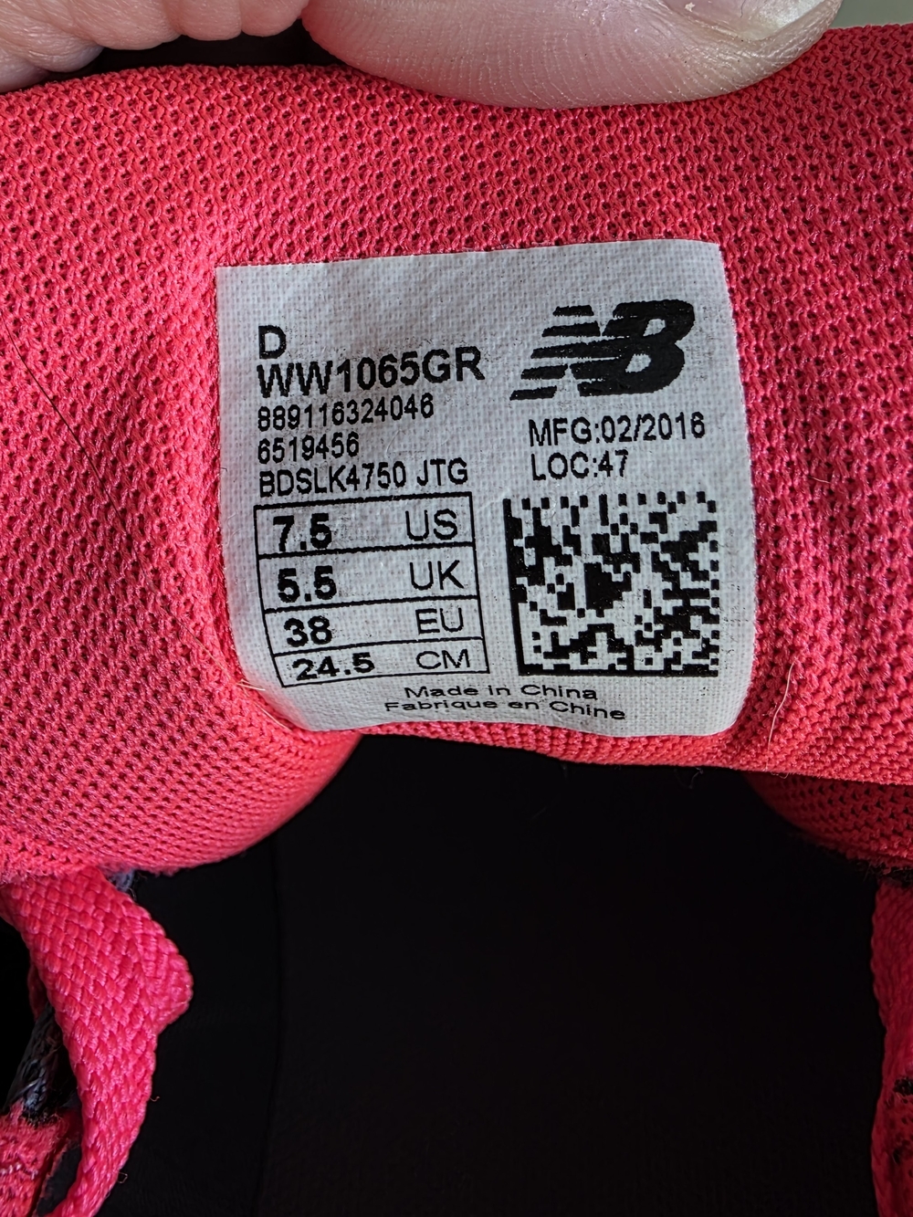 New Balance Gray & Hot Pink Running Shoes 1065GR SIZE 7.5 - Picture 3 of 8
